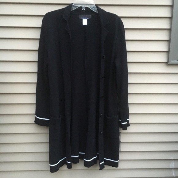 EUC Jones New York long button up cardigan sweater - Picture 3 of 8